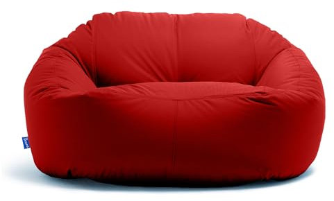 Bruni Lounge Sitzsack-Sofa in Rot – Indoor und Outdoor XXL Sitzsack-Lounge, Couch für 1-2 Personen