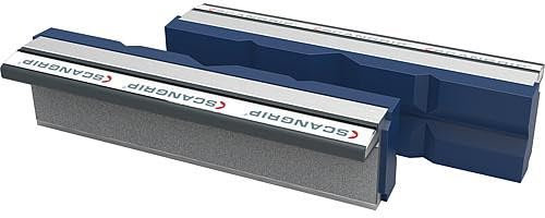 SCANGRIP | Prismen-Magnet-Schraubstockbacken| Polyurethan| 1 Paar| Backenbreite 140 mm.
