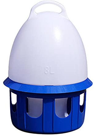JISADER Abreuvoir Automatique portatif de Distributeur d'eau d'oiseau, Accessoires de Cage Pot d'eau récipient Bouteille d'eau Abreuvoir de Pigeon pour, 8L D 22cm H 38CM