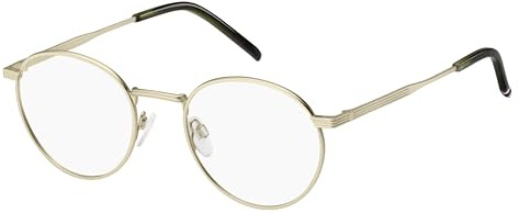 Tommy Hilfiger Brille mit Sehstärke für Herren optional mit Sonnenbrillentönung oder Blaulichtfilter, Oval, gefertigt aus legiertem Stahl (inklusive Brillenetui)