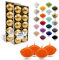 CANDLY HANDMADE© 10x Schwimmkerzen Premium Ø 45mm | Geburstag & Namenstag, Hochzeit, Hochzeitsempfang, Valentinstag, Ostern, Weihnachten, Elegante Haus Dekoration, Candles, Kerzen für Damen (Orange)