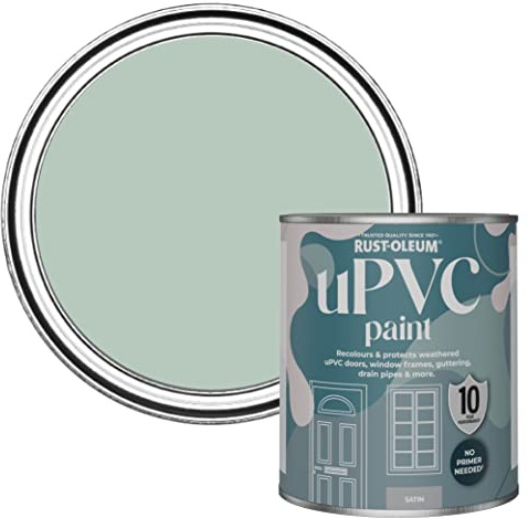 Rust-Oleum Green uPVC Door and Window Paint In Satin Finish - Leaplish 750ml