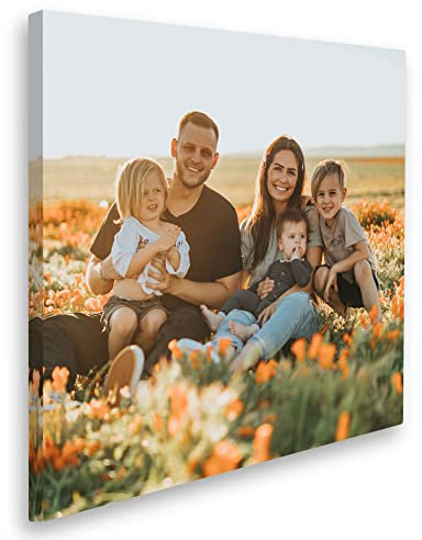 Panorama Ihr Foto auf Leinwand Benutzerdefinierte 40x40 cm - Originelles Geschenk - Eigenes Hochformat auf Drucken Lassen - Ihr Fotodruck Selbstgestalten