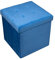 HomeHarmony® Velvet Folding Storage Bench Ottoman Footrest Seat Toy Box Storage Chest (Hale Blue, Medium)