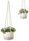 Zillary Panier de Jardinière Suspendu, Suspension Pot de Fleurs, Pot de Fleurs à Suspendre Encoton et Lin, Pot de Fleurs Tissé Intérieur Extérieur, pour Plantes et Pots de Fleur, 20 * 15cm