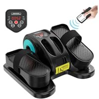 Ellittica sotto la scrivania – Esercitatore gambe per anziani, compatto ellittico seduto con telecomando, display LCD, ellittica elettrica per la casa, ottimo regalo
