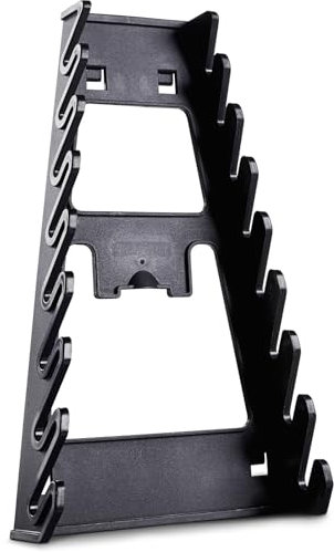 raaco Porta Chiavi a Forchetta Clip 11 per Pannello Porta Attrezzi da Parete, 4,6 x 23,7 x 14,5 cm, Spazio per 8 Chiavi Inglesi, Robusto Portautensili, Gancio da Parete, Capacità 5 kg, Set di 1