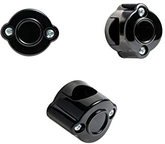 3 Stück Aufputz Vintage Befestigungsschelle Schwarz Kabelschellen für Kabel, Drähte, Schläuche und Rohre Retro (3, Schwarz)