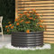 Mengtu Pflanzkübel Hochbeet Metall Pflanzkübel Pflanzbeet Kräuterbeet Pflanzbeet Gartenbeet Hochbeet für Garten und Terrasse Pulverbeschichteter Stahl 80x80x36 cm Anthrazit Garten Möbel