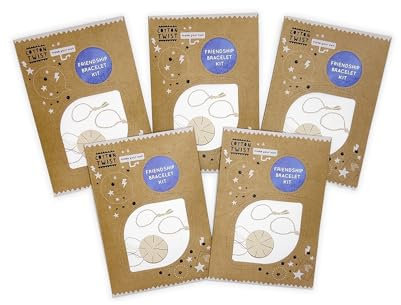 COTTON TWIST Kids Friendship Bracelets Making Craft Kit - Unisex Children Creative Beading Jewellery Designing DIY Play Set - Pack of 5