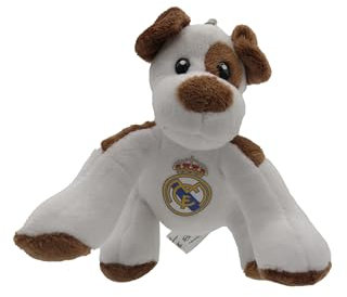 CyP Brands Real Madrid Porte-clés porte-clés pendentif sac à dos Peluche Chien Marron Produit officiel