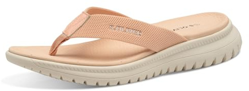 s.Oliver Damen Zehentrenner mit Dicker Sohle Bequem, Rosa (Peach), 42 EU