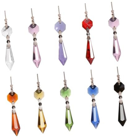 CIYODO 40 Stück Kristall-hängeanhänger DIY-Ornamente Mit Spitzen Perlen Für Zuhause Und Hotel