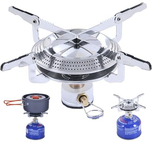 Camping STOve Gas Portable Mini Pocket Gas Cooker Camping Cocina Plegado Plegado STOve de gas para campamento Para un picnic al aire libre Camping BBQ Supplies