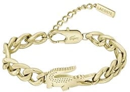 Lacoste Gliederarmband Für Männer und Frauen Kollektion CROCODILE aus Edelstahl mit einem Charm in Form eines Krokodils - Erhältlich aus Gold oder Silber