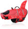 CITÉTOILE Chaleco Salvavidas para Perros Chaleco Salvavidas para Mascotas para Piscina, Playa, Canotaje, para Adiestramiento de Perros Pequeños, con Mango de Rescate, Rojo, S
