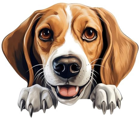 x4 Foxhound Dog Stickers for Wall Decor, Covering Marks, Hardwearing Waterproof Mugs & Phone, Car Bumpers, Shower & Tile, Toilets, Laptop & More Vinyl Decals, (American Foxhound)