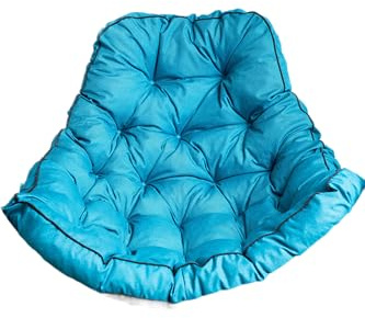 TexDeko® Ecolen Hängesessel Kissen Outdoor für Hängekorb mit UV-Schutz & wasserabweisend Anti-Rutsch Polster für Rattan Hängeschaukel Schaukelkorb – Perfekt für Garten, Terrasse, Balkon (Aqua)