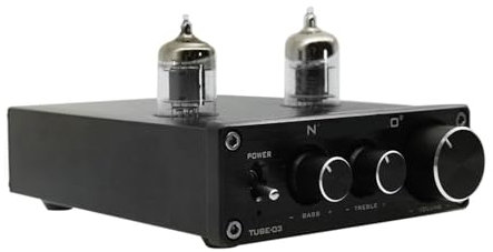 TUBE-03 HiFi Audio Preamplifier 6K4 Tube Amplifier Buffer Treble Bass Adjustment Preamplifier European Standard AC100-240V