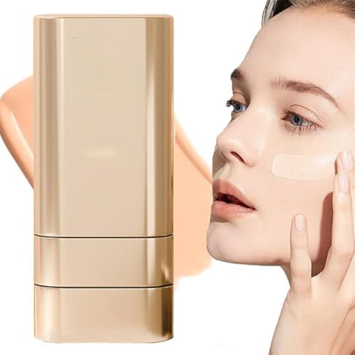 Vivienbeauty Foundation Stick,2-in-1 Vivienbeauty Foundation,All Over Concealing Perfecting Cream,Hydrating Full Coverage Concealer,Multi-use FoundationStick Makeup with Brush (Natural Color)