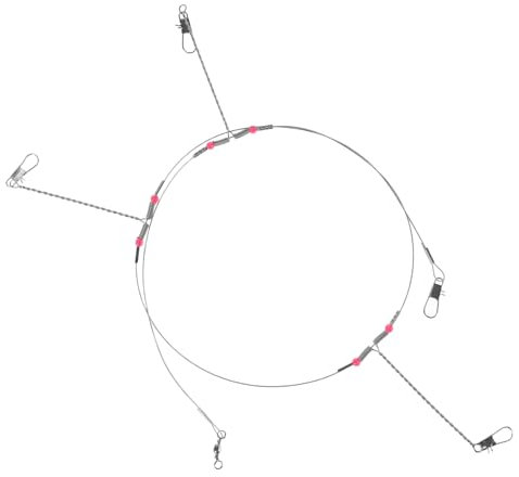 Toyvian Fishing Hooks Outdoor Fishing Leaders Tackle Rigs Sea Wire Leader Rigs Accessory Kit