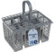 Anakel Home Cesta Cubiertos para Lavavajillas 0386607 compatible con Indesit, Ariston | Medidas 22,5x20,7x16cm, Color Gris, Asa Extraíble