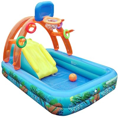 Piscine Pour Enfants, Piscine Gonflable Pour Enfants - Panier De Basket Pour Piscine Pour Garçons Et Filles, Piscine Pour Enfants Pour Les Fêtes Aquatiques Dans La Cour