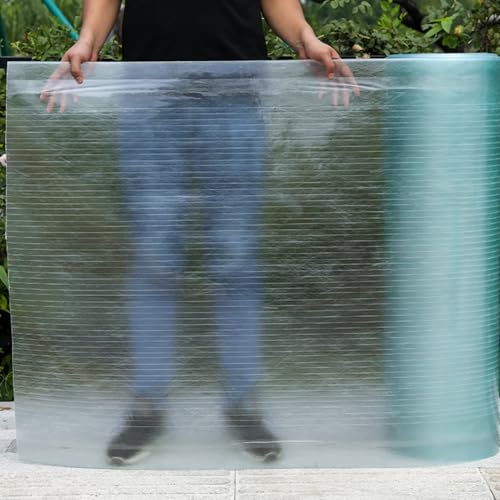 Feuille de Souple, 1mm Transparent Plaque Polycarbonate pour Serre Jardin, Panneaux Panneau de Toit Sunshine en fibre de verre pour Auvent Extérieur Carport Remplacement(60x1000cm)
