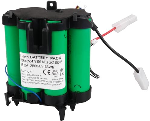 25,2V 2500mAh Akku Kompatibel mit AEG QX9-1-50IB, PQ91-50MB, PQ91-ALRGS, QX9-1-40, PQ91-ALRGS, PQ91-ALRGY, PQ91ANIMA, PQ91-ANIMS, PQ91-P50MB, QX 9 1 ALRS, QX 9 1 ALRG Staubsauger