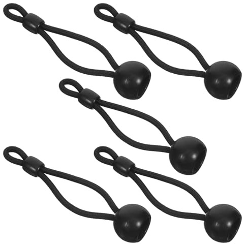 DEARMAMY 5 pièces Lot de Cordons Élastiques à Boule pour Rideaux Attaches Robustes et Résistantes Aux Intempéries Fixations Fiables pour Stores Roulants et Volets Corde Tendeur Polyvalente