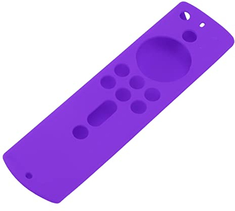 SPYMINNPOO Anti Slip Remote Control Silicone Case, Lightweight Shockproof for Fire TV Stick 4K 2018, 1pc Silicone Remote Cover for Pets (Purple)