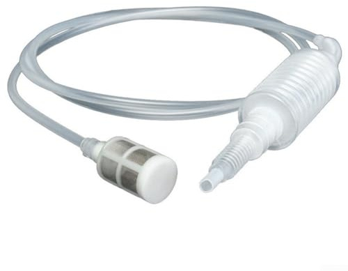 Manueller Siphonheber mit 2 Meter langem lebensmittelechtem Schlauch, Handpumpe und Filter für Heim-Aquarium-Wartungsaufgaben