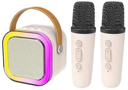 RED5 Mini Karaoke Speaker 2 Wireless Microphones With LED Colour Changing Lights