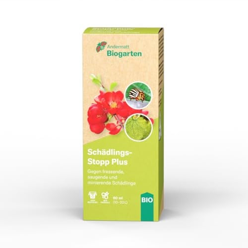Andermatt Biogarten Schädlingsstopp Plus 60 ml – Pflanzenschutzmittel auf Neem-Basis – gegen Trauermücken, Blattläuse & Thripse – systemische Wirkung – für Zimmerpflanzen, Gemüse & Kräuter