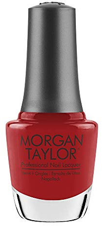 Morgan Taylor Red Professional Nail Polish Lacquer: Hot Rod Red, 15 mL