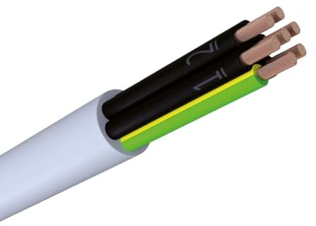 WITTKOWARE YSLY-JZ Steuerleitung ölbeständig, nummerierte Adern und Schutzleiter, 7x1,50mm², Mantelfarbe grau, Kabellänge 100m