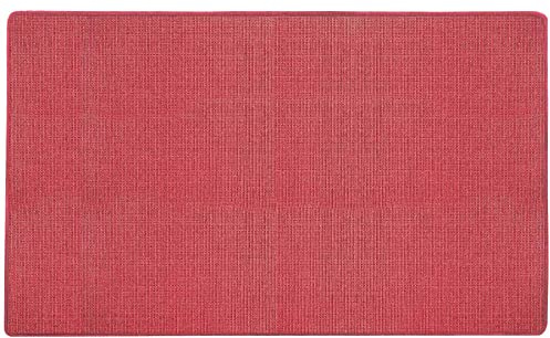 Primaflor - Ideen in Textil Natur Sisal-Teppich SISALLUX - Rot, 100x200cm, Rutschfester Vorleger, Fußbodenheizung geeignet, Sisal-Matte als Küchen-Läufer