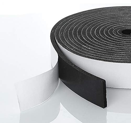 Weather Stripping Door Seal Strip for Doors and Windows, Foam Insulation Tape Self Adhesive,Sound Proof,Weatherstrip,Pipe Cooling, Air Conditioning Seal Strip (W:1In xT: 1/8In XL: 33Ft)