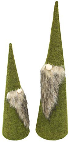 Winterdeko, Weihnachtsdeko, Wichtel Green, Filz auf Metallrahmen, im 2er Set Höhe ca.60 cm, 80 cmFRANK FLECHTWAREN, vielseitig einsetzbar