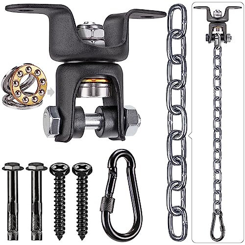 Benelabel Gancio Soffitto Ganci Per Altalena Girevole a 360° Sospensione a Soffitto Amaca Altalena Hardware Cuscinetto Supporto in Plastica Set per Interni Ed Esterni Corda per Yoga 600 Libbre
