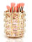 Make-up Pinsel Aufbewahrung aus Kristall Make-up Pinselhalter Kosmetik Pinsel Halter Organizer Stiftbehälter Desktop-Dekoration (Gold)