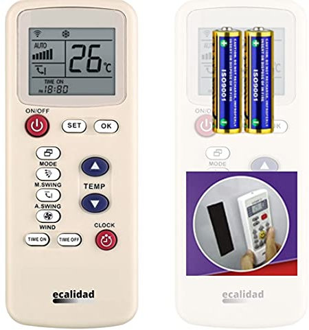 AYOMI - Mando Aire Acondicionado AYOMI - *Soporte + Pilas Incluidas* - Mando a Distancia Compatible Aire Acondicionado AYOMI. AYOMI MANDO COMPATIBLE.