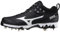 Mizuno 320631.9000.12.0950 9-Spike Herren Metall Baseball Cleat 9 1/2 (0950), Schwarz-Weiß (9000), 44 EU