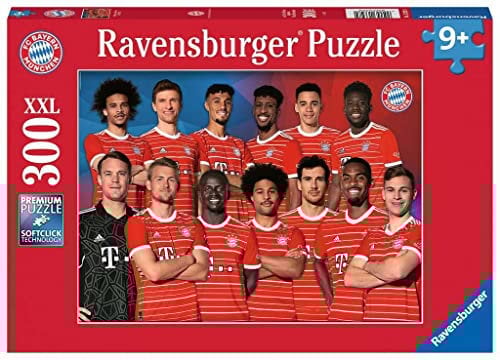 Ravensburger Kinderpuzzle 13328 - FC Bayern Saison 2022/2023-300 Teile XXL FC Bayern München Puzzle für Kinder ab 9 Jahren