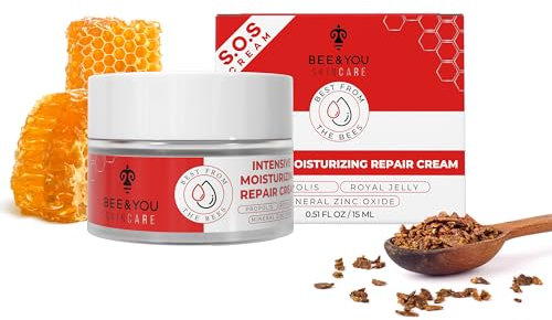 BEE&YOU propolis salbe Feuchtigkeitscreme 15ml Es ist reich an Vitaminen(B5,E), propolis-salbe ist rein, mineral Zink, Gelée Royale und Honig, für Herpes, natürliche für alle Hauttypen