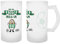 Jarra de cerveza Ser del Betis mola un huevo. Cristal esmerilado de primera calidad AAA. 80 x 150 mm. 500 ml