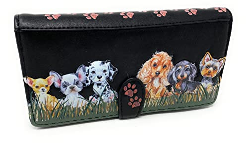 Shag Wear Puppy Love Damen Geldbörse groß schwarz, schwarz, Large, Modern