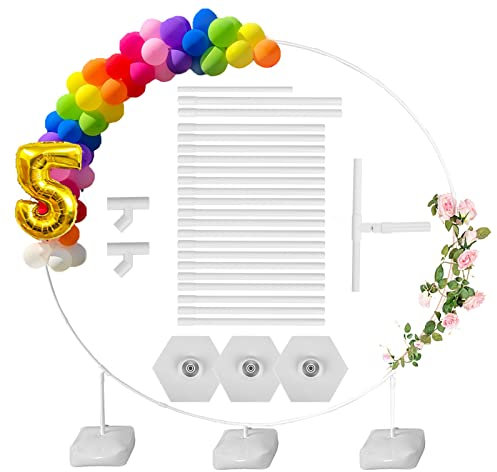 Kreis Rahmen Kit mit Basis, Ballon Hoop Ständer, Bogen Set, Girlanden für Halter Hochzeit, Taufe, Dekoration, Großer Hintergrund, Geburtstag, Party Dekor