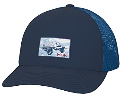 HUK Trucker, Anti-Glare Snapback Fishing Hat for Men Coperchio, Manico Padella-Mare Sargasso, Taglia Unica Uomo