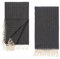 Tuiste Saunatuch Schwarz 2er Pack, Saunakilt Damen und Herren, Strandtuch, Saunahandtuch, Picknickdecke, Hamamtuch%100 Baumwolle, Strandtücher, Strandhandtuch XXL, Badehandtuch groß 100x180